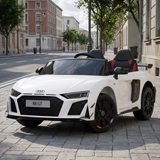 Двухместный электромобиль M 6310EBLR-1 Audi белый с двумя моторами